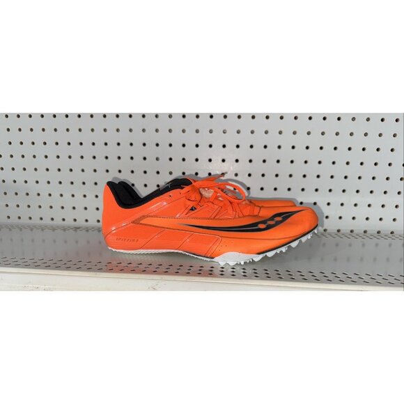 Saucony Spitfire 4 Mens Track & Field Sprint Spikes Size 11.5 Orange Black - Picture 1 of 9
